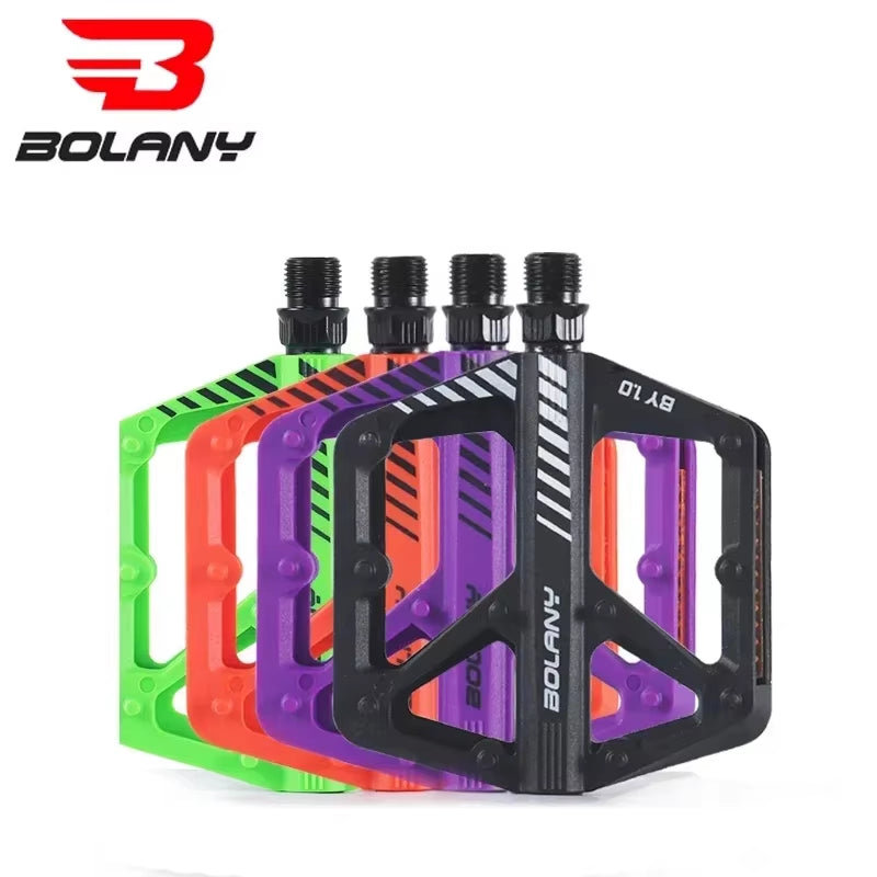 BOLANY Nylon Bicycle Pedal Anti-Slip Mountain Bike Pedals Dustprood Waterproof Seal Double Bearing Pedal MTB Bike Accessories