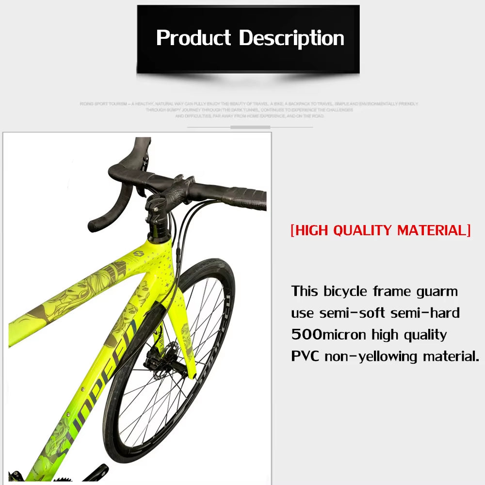 VXM 3D MTB Bike Scratch-Resistant Protect Frame Protector Removeable Sticker Road Bicycle Paster Guard Cover Bicycle Accessories