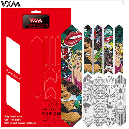 VXM 3D MTB Bike Scratch-Resistant Protect Frame Protector Removeable Sticker Road Bicycle Paster Guard Cover Bicycle Accessories
