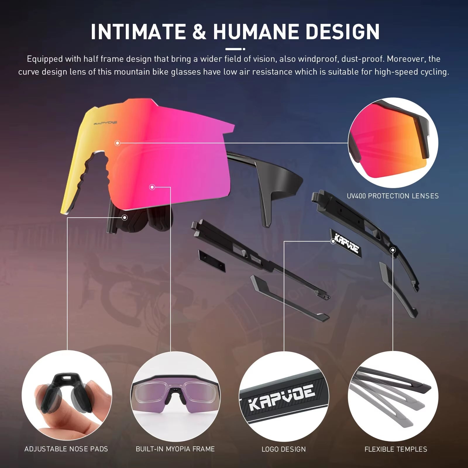 Cycling Sunglasses Men Road Bicycle Glasses Outdoor Sports Sunglasses Women Protection MTB Cycling Glasses Bike Goggles