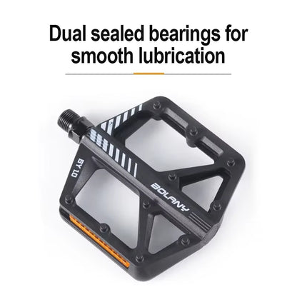 BOLANY Nylon Bicycle Pedal Anti-Slip Mountain Bike Pedals Dustprood Waterproof Seal Double Bearing Pedal MTB Bike Accessories