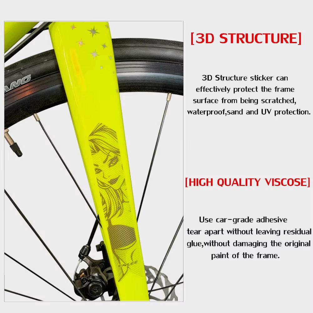VXM 3D MTB Bike Scratch-Resistant Protect Frame Protector Removeable Sticker Road Bicycle Paster Guard Cover Bicycle Accessories
