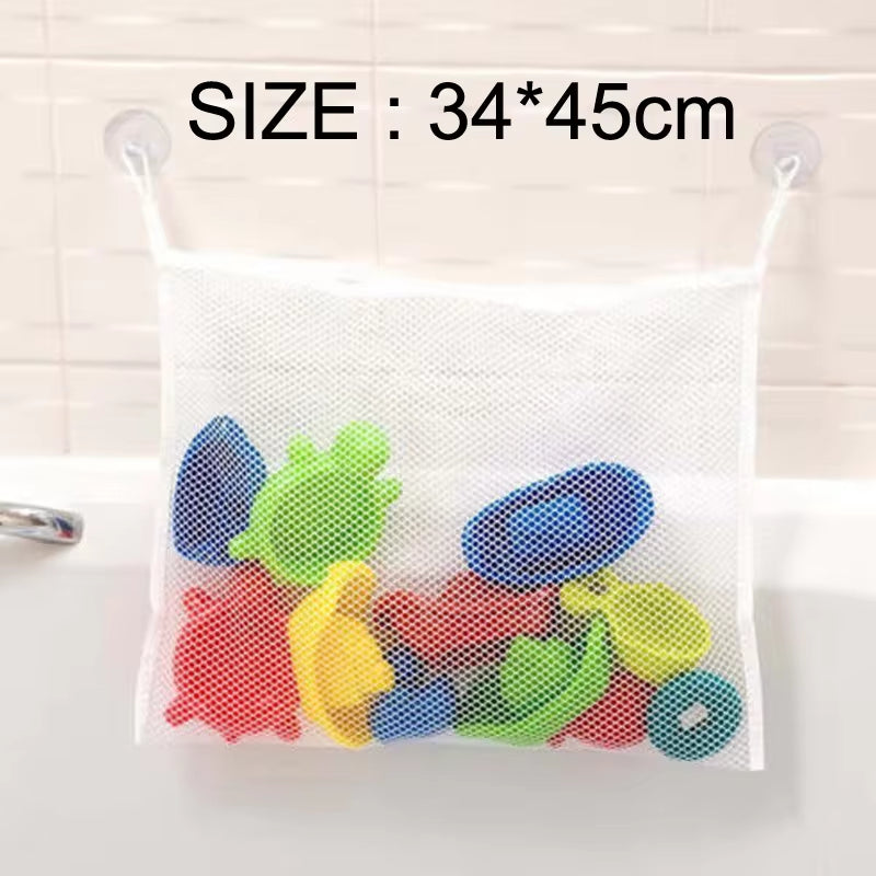 New Cartoon Duck Baby Bathroom Mesh Bag Sucker Design for Bath Toys Kids Animal Shapes Cloth Sand Toys Storage Net Bag